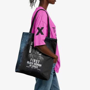 Mae Jemison Tote Bag with NASA Spacesuit Portrait, First Black Woman - African Pride