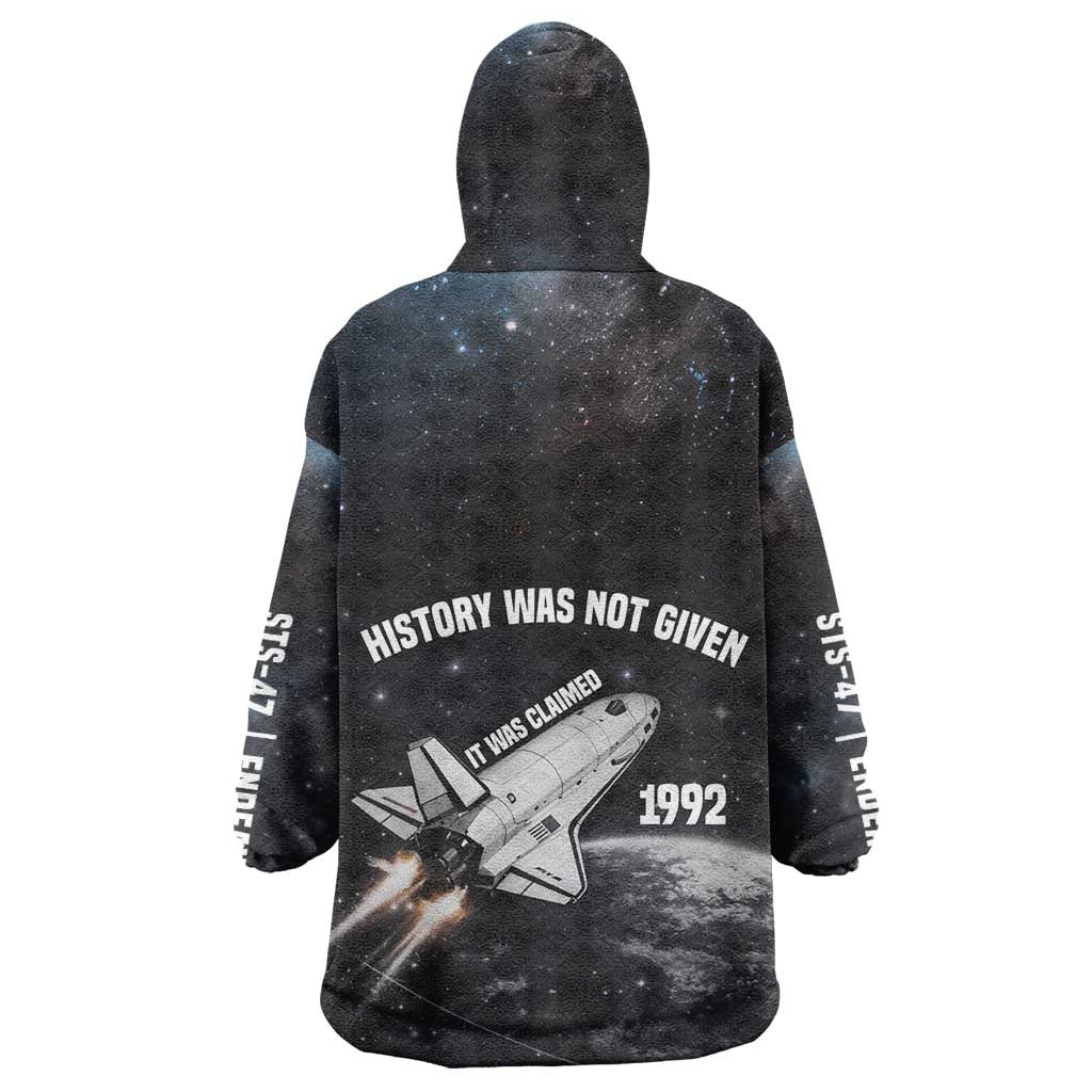 Mae Jemison Wearable Blanket Hoodie with NASA Spacesuit Portrait, First Black Woman - African Pride