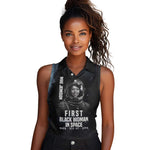 Mae Jemison Women Sleeveless Polo Shirt with NASA Spacesuit Portrait, First Black Woman - African Pride