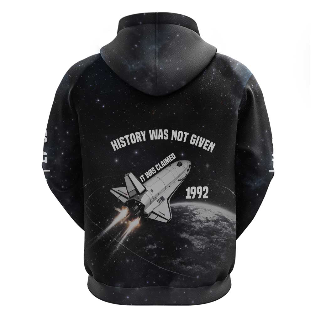 Mae Jemison Zip Hoodie with NASA Spacesuit Portrait, First Black Woman - African Pride