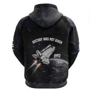 Mae Jemison Zip Hoodie with NASA Spacesuit Portrait, First Black Woman - African Pride