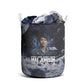 Mae Jemison Laundry Basket with Space Portrait Design, Science Has No Boundaries Quote and DNA Book Elements - African Pride