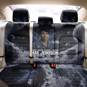 Mae Jemison Back Car Seat Cover with Space Portrait Design, Science Has No Boundaries Quote and DNA Book Elements - African Pride