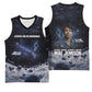 Mae Jemison Basketball Jersey with Space Portrait Design, Science Has No Boundaries Quote and DNA Book Elements - African Pride
