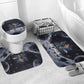Mae Jemison Bathroom Set with Space Portrait Design, Science Has No Boundaries Quote and DNA Book Elements - African Pride