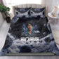Mae Jemison Bedding Set with Space Portrait Design, Science Has No Boundaries Quote and DNA Book Elements - African Pride