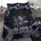 Mae Jemison Bedding Set with Space Portrait Design, Science Has No Boundaries Quote and DNA Book Elements - African Pride