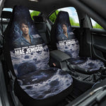 Mae Jemison Car Seat Cover with Space Portrait Design, Science Has No Boundaries Quote and DNA Book Elements - African Pride