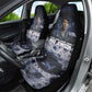 Mae Jemison Car Seat Cover with Space Portrait Design, Science Has No Boundaries Quote and DNA Book Elements - African Pride