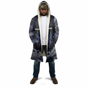 Mae Jemison Cloak with Space Portrait Design, Science Has No Boundaries Quote and DNA Book Elements - African Pride