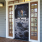 Mae Jemison Door Cover with Space Portrait Design, Science Has No Boundaries Quote and DNA Book Elements - African Pride