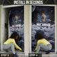 Mae Jemison Door Cover with Space Portrait Design, Science Has No Boundaries Quote and DNA Book Elements - African Pride