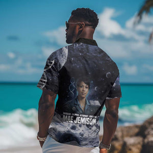 Mae Jemison Hawaiian Shirt with Space Portrait Design, Science Has No Boundaries Quote and DNA Book Elements - African Pride