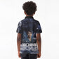 Mae Jemison Kid Polo Shirt with Space Portrait Design, Science Has No Boundaries Quote and DNA Book Elements - African Pride