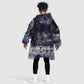 Mae Jemison Kid Wearable Blanket Hoodie with Space Portrait Design, Science Has No Boundaries Quote and DNA Book Elements - African Pride