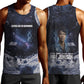 Mae Jemison Men Tank Top with Space Portrait Design, Science Has No Boundaries Quote and DNA Book Elements - African Pride