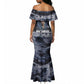 Mae Jemison Mermaid Dress with Space Portrait Design, Science Has No Boundaries Quote and DNA Book Elements - African Pride