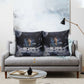 Mae Jemison Pillow Cover with Space Portrait Design, Science Has No Boundaries Quote and DNA Book Elements - African Pride