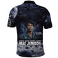 Mae Jemison Polo Shirt with Space Portrait Design, Science Has No Boundaries Quote and DNA Book Elements - African Pride