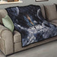 Mae Jemison Quilt with Space Portrait Design, Science Has No Boundaries Quote and DNA Book Elements - African Pride