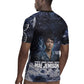 Mae Jemison Rugby Jersey with Space Portrait Design, Science Has No Boundaries Quote and DNA Book Elements - African Pride