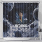 Mae Jemison Shower Curtain with Space Portrait Design, Science Has No Boundaries Quote and DNA Book Elements - African Pride