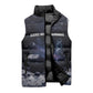 Mae Jemison Sleeveless Puffer Jacket with Space Portrait Design, Science Has No Boundaries Quote and DNA Book Elements - African Pride