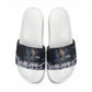 Mae Jemison Slide Sandals with Space Portrait Design, Science Has No Boundaries Quote and DNA Book Elements - African Pride