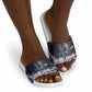 Mae Jemison Slide Sandals with Space Portrait Design, Science Has No Boundaries Quote and DNA Book Elements - African Pride