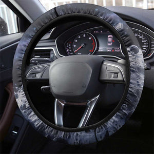 Mae Jemison Steering Wheel Cover with Space Portrait Design, Science Has No Boundaries Quote and DNA Book Elements - African Pride