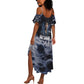 Mae Jemison Summer Maxi Dress with Space Portrait Design, Science Has No Boundaries Quote and DNA Book Elements - African Pride