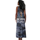 Mae Jemison Tank Maxi Dress with Space Portrait Design, Science Has No Boundaries Quote and DNA Book Elements - African Pride