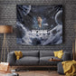Mae Jemison Tapestry with Space Portrait Design, Science Has No Boundaries Quote and DNA Book Elements - African Pride