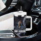 Mae Jemison Tumbler With Handle with Space Portrait Design, Science Has No Boundaries Quote and DNA Book Elements - African Pride