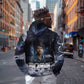 Mae Jemison Zip Hoodie with Space Portrait Design, Science Has No Boundaries Quote and DNA Book Elements - African Pride
