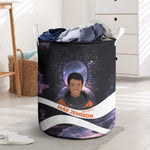 Mae Jemison Laundry Basket Cartoon Astronaut Portrait, The Sky Is Not the Limit Quote and Galaxy Dreamer - African Pride