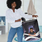 Mae Jemison Laundry Basket Cartoon Astronaut Portrait, The Sky Is Not the Limit Quote and Galaxy Dreamer - African Pride