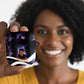 Mae Jemison AirPods Case Cartoon Astronaut Portrait, The Sky Is Not the Limit Quote and Galaxy Dreamer - African Pride