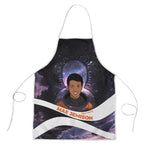 Mae Jemison Apron Cartoon Astronaut Portrait, The Sky Is Not the Limit Quote and Galaxy Dreamer - African Pride