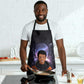 Mae Jemison Apron Cartoon Astronaut Portrait, The Sky Is Not the Limit Quote and Galaxy Dreamer - African Pride