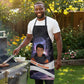 Mae Jemison Apron Cartoon Astronaut Portrait, The Sky Is Not the Limit Quote and Galaxy Dreamer - African Pride