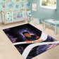 Mae Jemison Area Rug Cartoon Astronaut Portrait, The Sky Is Not the Limit Quote and Galaxy Dreamer - African Pride