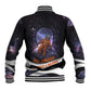 Mae Jemison Baseball Jacket Cartoon Astronaut Portrait, The Sky Is Not the Limit Quote and Galaxy Dreamer - African Pride