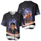 Mae Jemison Baseball Jersey Cartoon Astronaut Portrait, The Sky Is Not the Limit Quote and Galaxy Dreamer - African Pride
