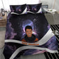Mae Jemison Bedding Set Cartoon Astronaut Portrait, The Sky Is Not the Limit Quote and Galaxy Dreamer - African Pride
