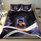 Mae Jemison Bedding Set Cartoon Astronaut Portrait, The Sky Is Not the Limit Quote and Galaxy Dreamer - African Pride