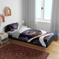 Mae Jemison Bedding Set Cartoon Astronaut Portrait, The Sky Is Not the Limit Quote and Galaxy Dreamer - African Pride