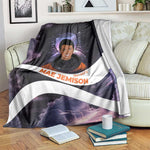 Mae Jemison Blanket Cartoon Astronaut Portrait, The Sky Is Not the Limit Quote and Galaxy Dreamer - African Pride