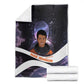 Mae Jemison Blanket Cartoon Astronaut Portrait, The Sky Is Not the Limit Quote and Galaxy Dreamer - African Pride