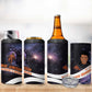 Mae Jemison 4 in 1 Can Cooler Tumbler Cartoon Astronaut Portrait, The Sky Is Not the Limit Quote and Galaxy Dreamer - African Pride